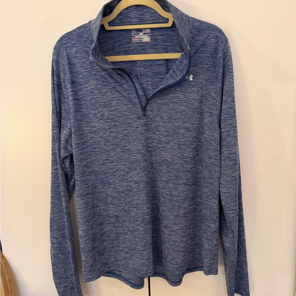 Blue Under Armour Long Sleeve Half-zip Pullover